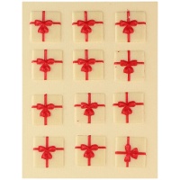 Figurines en chocolat blanc pour cadeaux de Noël - 6 unités