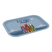 Plateau de 40 x 28,5 cm en métal des Rois Mages
