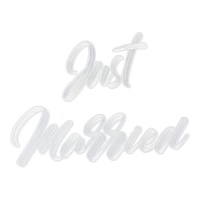 Just Married patch thermocollant blanc