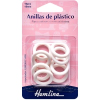 Anneaux en plastique 1,5 cm - Ourlet - 10 pcs.