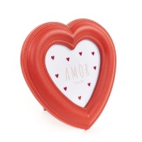 Cadre photo à coeur rouge 19 x 19,5 cm - 1 unité