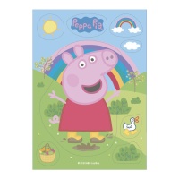 Gaufrette comestible silhouette Peppa Pig