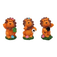 Figurines pour gâteau lion 3,5 à 4 cm - Dekora - 50 unités