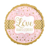 Ballon XL rond 71 cm Love Always Forever - Anagramme