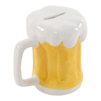 Tirelire en forme de chope de bière