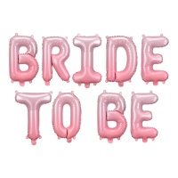 Lettres de ballons roses Bride to Be 350 x 45 cm - PartyDeco