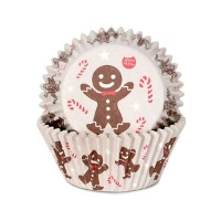 Capsules pour cupcakes de Bonhomme de Pain d'épice - 48 unités