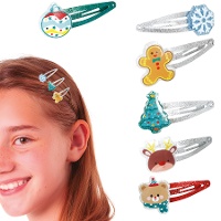 Pinces à cheveux de Noël assorties - 6 unités