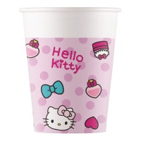 Verres 200ml Hello Kitty à pois - 8 pcs.