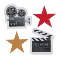 Confettis de Hollywood en carton - 50 unités