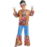 Costume hippie avec imprimé joyeux pour garçons
