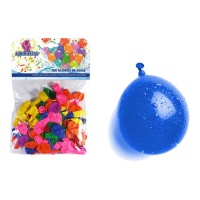 Ballons d'eau de couleurs assorties - 100 pièces.