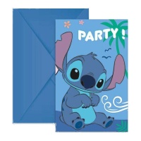 Invitacinoes de Stitch - 6 pcs.