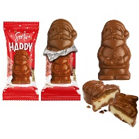 Chocolats Père Noël fourrés à la crème de lait - 80 g - 8 unités