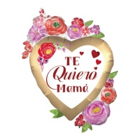 I Love You Mama Golden Heart Balloon 73 cm