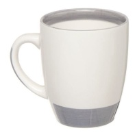 Tasse 360 ml grise à rayures blanches - DCasa