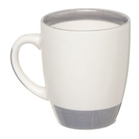 Mug gris 360 ml avec bande blanche