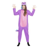 Costume de dinosaure violet et rose pour adultes