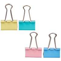 Pinces clips de couleur pastel grandes - 4 unités