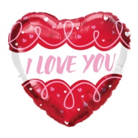 I Love You 43 cm ballon en forme de coeur