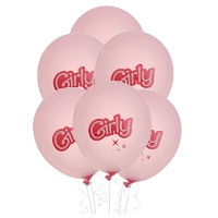Ballons Girly de 30 cm - 6 unités