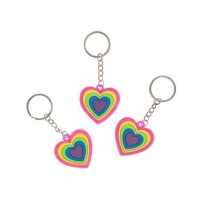 Porte-clés en forme de coeur - 3 pièces