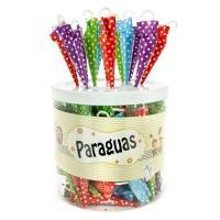 Parapluies rayés chocolat 9 gr - 100 unités