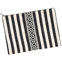 Trousse à rayures avec détail de bande de 28 x 20 cm - 1 unité