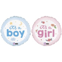 Ballon de baby shower 46 cm rond - Grabo