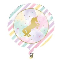 Ballon licorne doré 45 cm - Conver Party