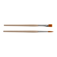 Pinceaux de décoration de gâteaux ronds et plats - Dekora - 2 pcs.