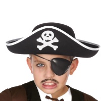 Chapeau de pirate avec crâne croisé pour enfants