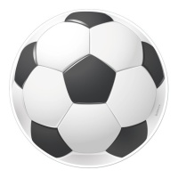 Gaufrette comestible football 20 cm - Dekora