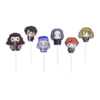 Pics à cupcakes des bons personnages de Harry Potter - 6 pcs.