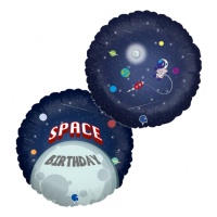 Ballon d'anniversaire de l'espace 46 cm - Grabo