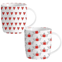 Tasse en forme de coeur de 350 ml - 1 pièce