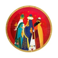 Assiette des Rois Mages 23 cm - 6 unités