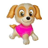 Ballon rose Happy Doggy 79 x 76 cm