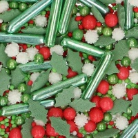 Sprinkles de Noël rouge et vert 65 g - FunCakes