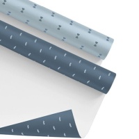 Papier cadeau avec des nuances de bleu 2.00 x 0.70 m - 1 pc.