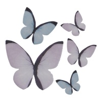 Assortiment de gaufrettes papillon de 3 à 6 cm - Dekora - 79 pcs.