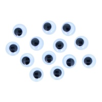 Yeux ronds noirs mobiles de 1,2 cm - Innspiro - 60 pcs.