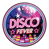 Assiettes Disco Fever 23 cm - 6 pcs.