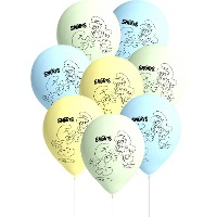 Ballons en latex des Schtroumpfs amusants - 8 unités