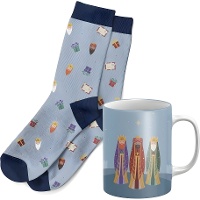 Ensemble cadeau de tasse et chaussettes de Noël Trois Rois