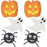 Décoration de Trick or Treat avec paillettes - 6 unités