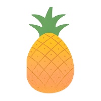Serviettes au motif ananas tropical, 18,5 x 10,2 cm - 20 unités