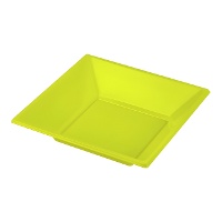 Assiettes creuses en plastique de 17 cm de couleur - 4 unités