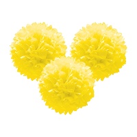Pendentifs en papier pompon de 25 cm - 3 unités