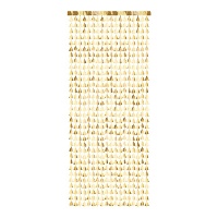Rideau décoratif d'arbres de Noël dorés de 2,45 x 1 m